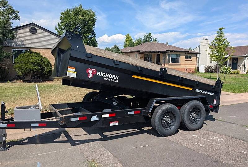 7x14 dump trailer rental in Denver – Bighorn Rentals equipment