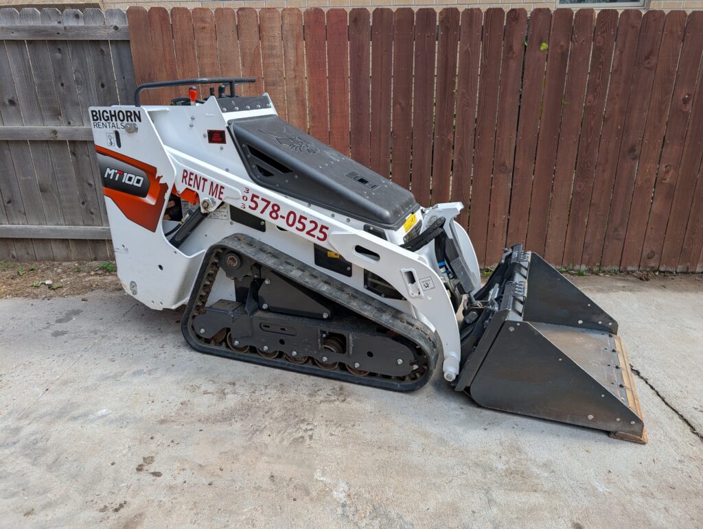 Bobcat MT100 mini skid steer rental in Denver – Bighorn Rentals equipment